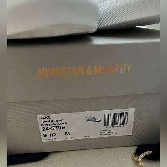 NWB - Johnston & Murphy Italian Suede Sneakers - Size 9.5 - Made in Italy - Picture 8 of 8
